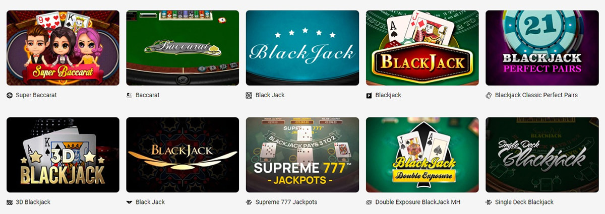 Gry stołowe i karty w kasynie Slottica